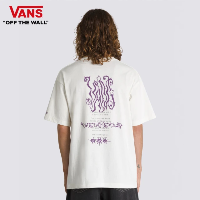 VANS 官方旗艦 Skate Difficult to Love 男女款米白色短袖T恤