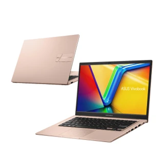 【ASUS】+24型螢幕組★14吋13代i7輕薄16G筆電-蜜誘金(VivoBook X1404VA/i7-1355U/16G/1TB SSD/W11)