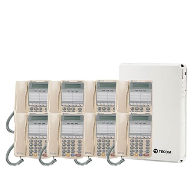 【TECOM 東訊】昌運監視器 話機組合 SD-616A 3外線/8內線 電話總機+SD-7706E 顯示型話機*8