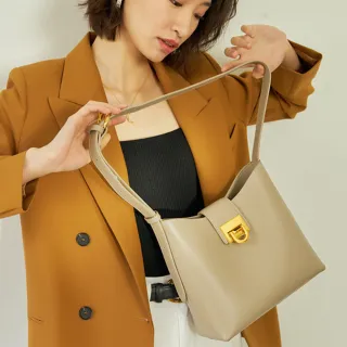 【MoonDy】雙11 包包 女包 腋下包 斜背包 牛皮包包 真皮包包 精品 名牌 法式 小眾包包 水桶包  