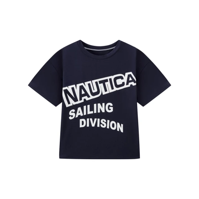 NAUTICA KIDS 淺藍印字軟牛仔短褲(Nautica