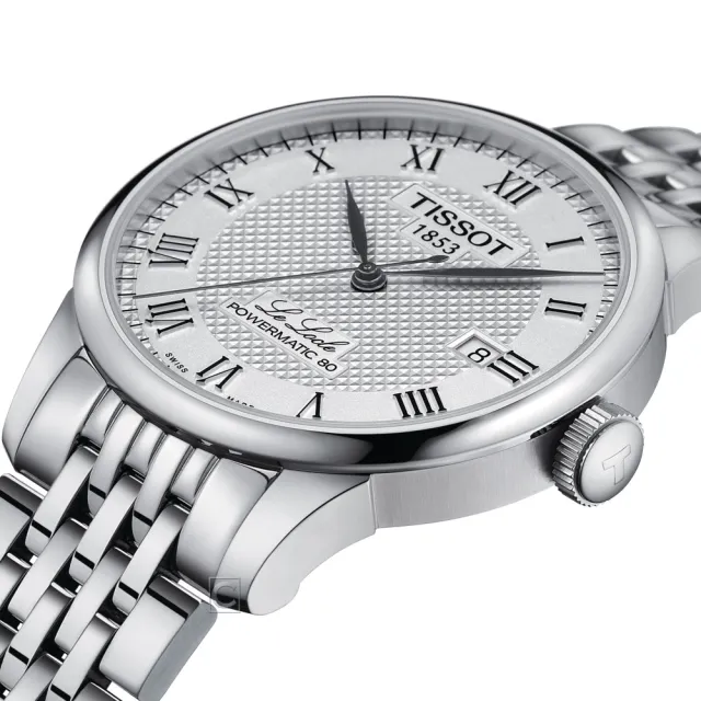 【TISSOT 天梭】Le Locle 力洛克 80小時自動機械男錶-39mm(T0064071103300)