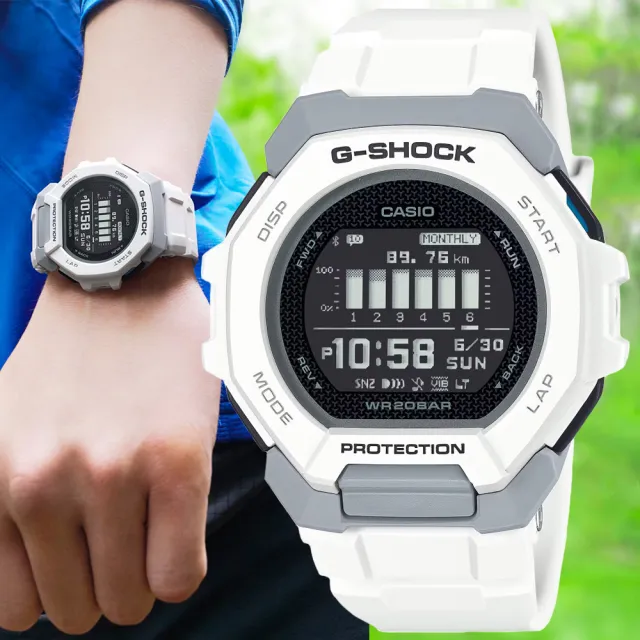 【CASIO 卡西歐】G-SHOCK 藍牙連線 多功能運動腕錶 母親節 禮物 推薦(GBD-300-7)