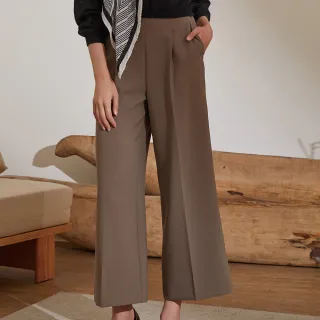 【IENA】金屬釦環素色寬褲 #3238003(綠色)