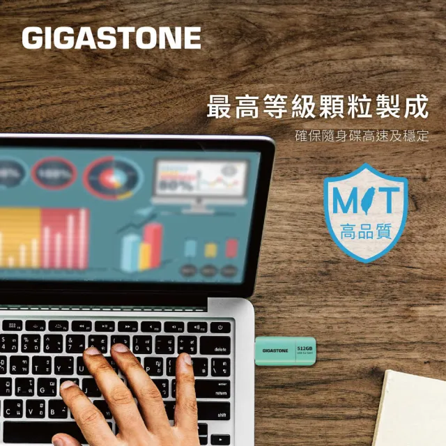 【GIGASTONE 立達】128GB USB3.1/3.2 Gen1 極簡滑蓋隨身碟 UD-3202 綠-超值2入組(128G USB3.2 高速隨身碟)
