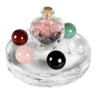 【開運億姊】五行穩賺旺人際旺九紫離火運-粉-紫水晶心型款五行七星陣(加贈五行開運手鍊)