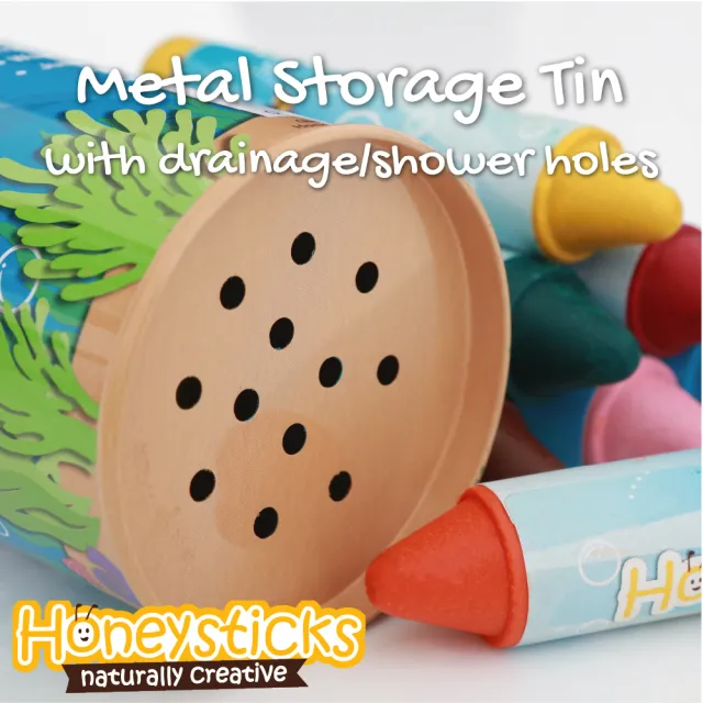 【HONEY STICKS】紐西蘭純天然蜂蠟無毒浴室可水洗蠟筆(7色)