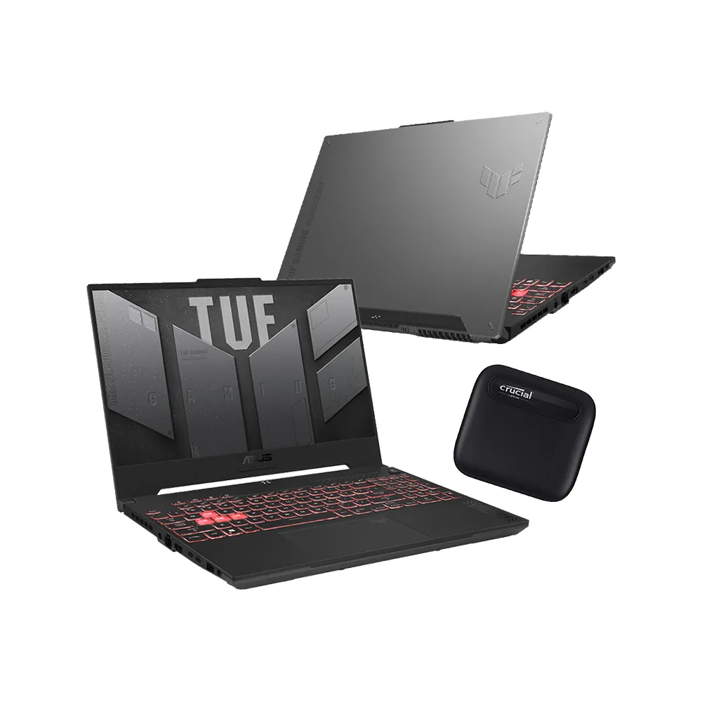 【ASUS】1TB外接SSD組★15.6吋R7 RTX4060電競筆電(FA507NV-0072B7735HS/R7-7735HS/16G/1TB SSD/W11)