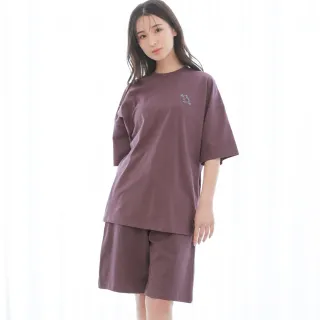 【aimerfeel】純棉家居服上下成套-紫色(1850477-PU)