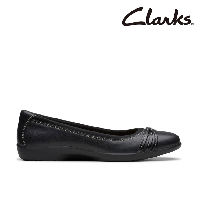 Clarks 女鞋 Meadow Ave 低調別緻線形交錯設計娃娃鞋 平底鞋(CLF79646C)