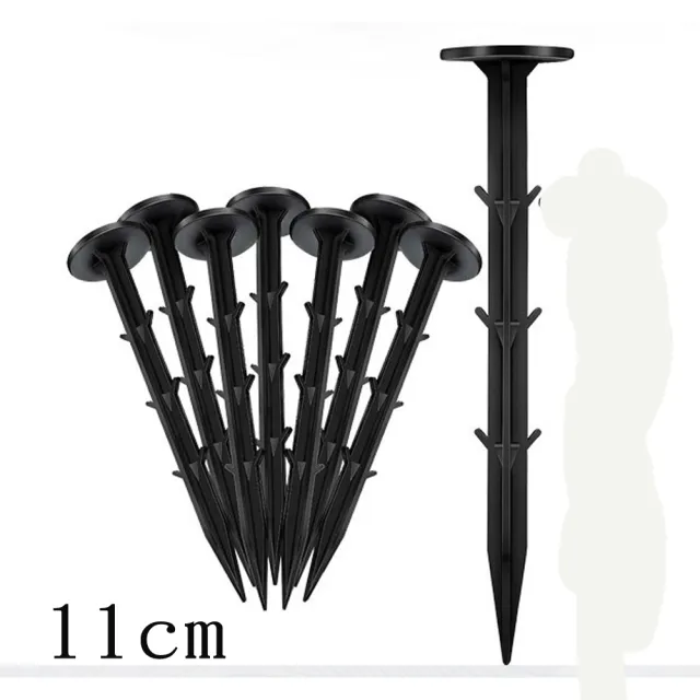 【poko】11cm 抑草蓆固定釘 100入(防草布地釘 綁蔓夾固定扣 刈草布釘農藝配件)