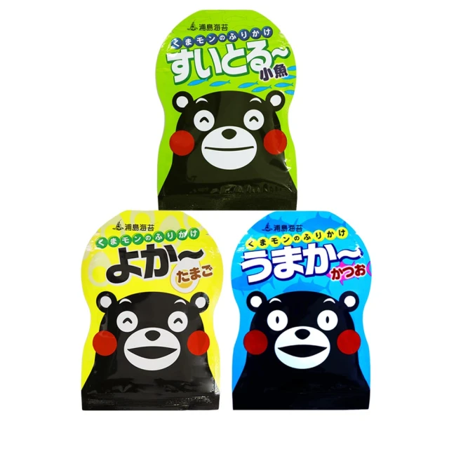 KUMAMON 酷MA萌 拌飯香鬆口味任選-25g(鰹魚風味/小魚風味/雞蛋風味)