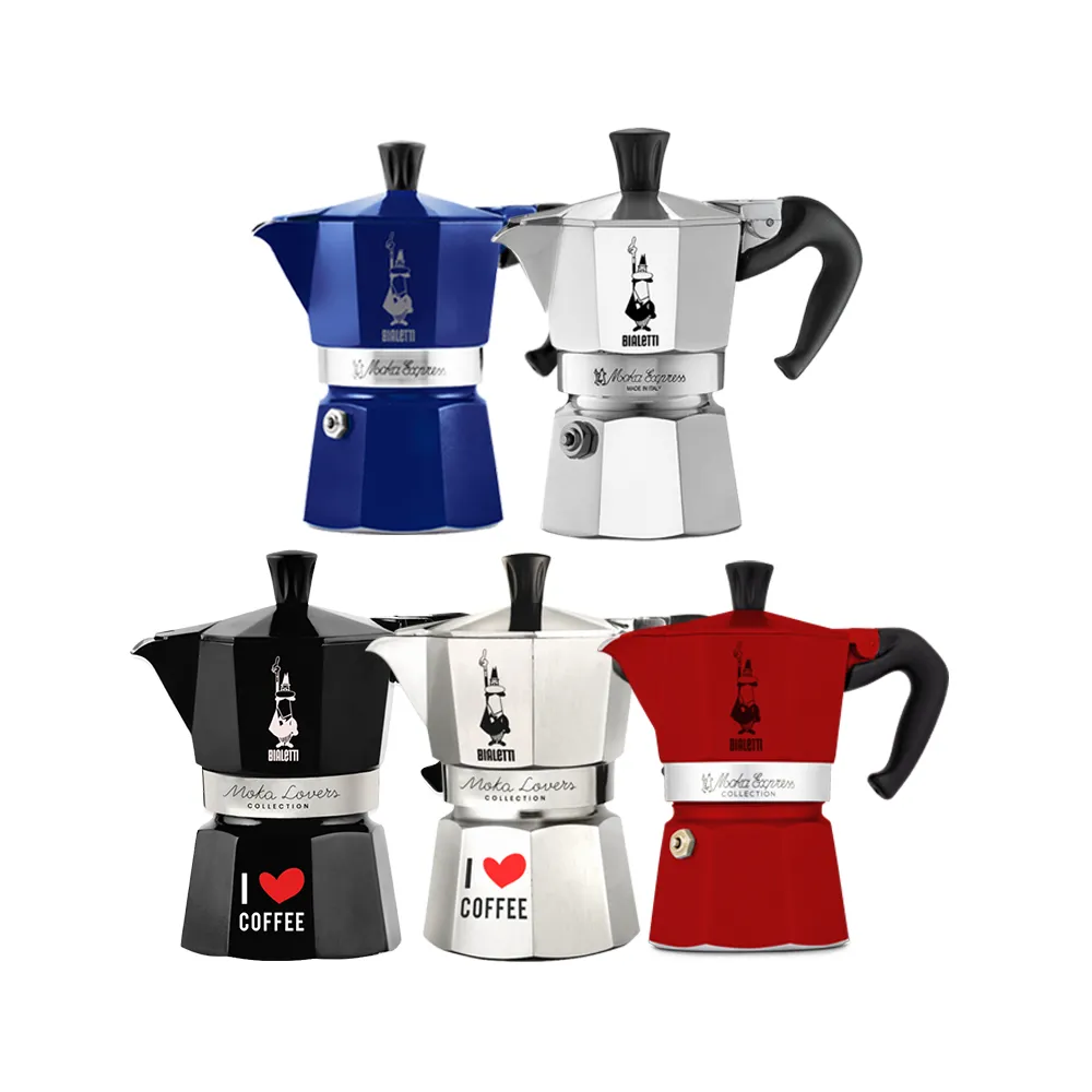 【Bialetti 比亞樂堤】經典摩卡壺MOKA-3杯份(義式濃縮/百年咖啡壺/原廠保固2年/免插電咖啡機)