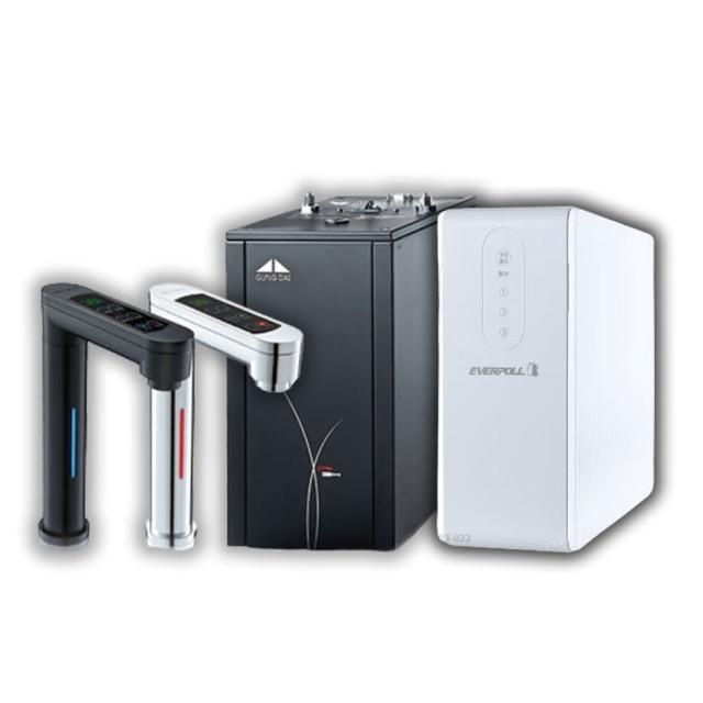 【GUNG DAI 宮黛】櫥下雙溫飲水機+EVERPOLL直輸RO淨水系統(GD-600+R0-600)