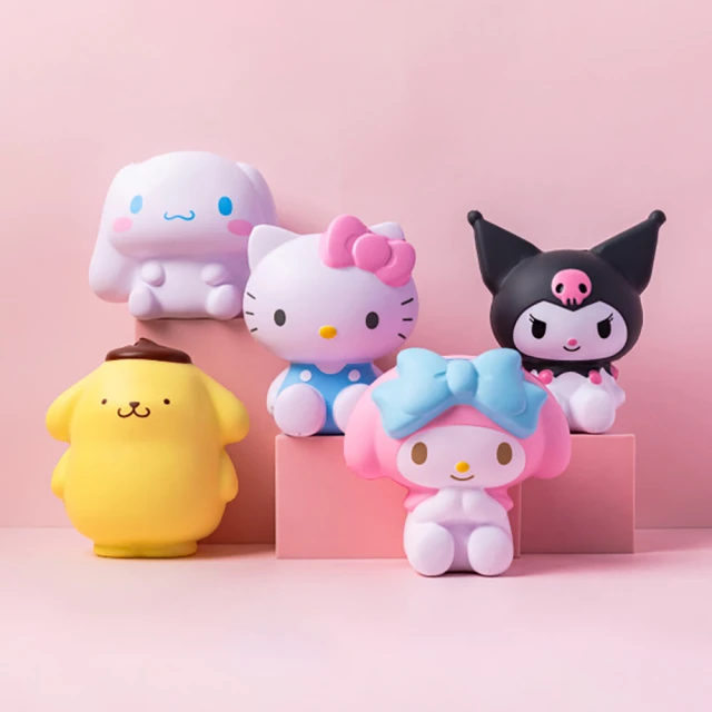 SANRIO 三麗鷗 3D立體紓壓減壓桌面擺設可愛造型公仔-大款(凱蒂貓/美樂蒂/庫洛米/大耳狗)