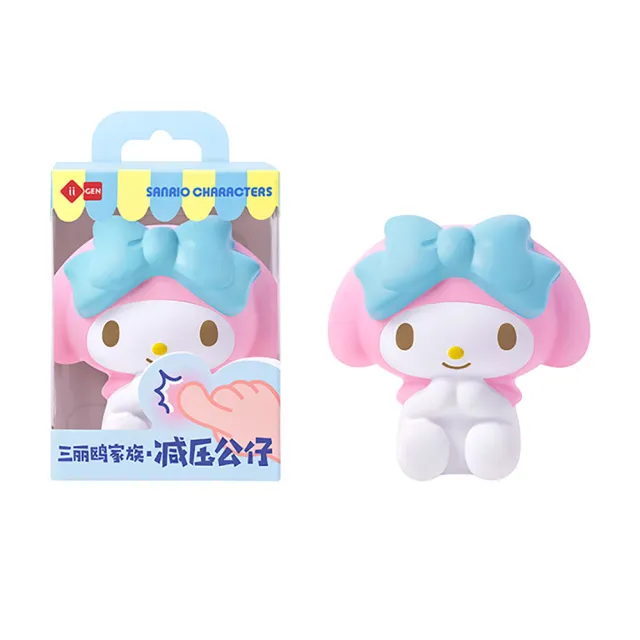 【SANRIO 三麗鷗】3D立體紓壓減壓桌面擺設可愛造型公仔-大款(凱蒂貓/美樂蒂/庫洛米/大耳狗)