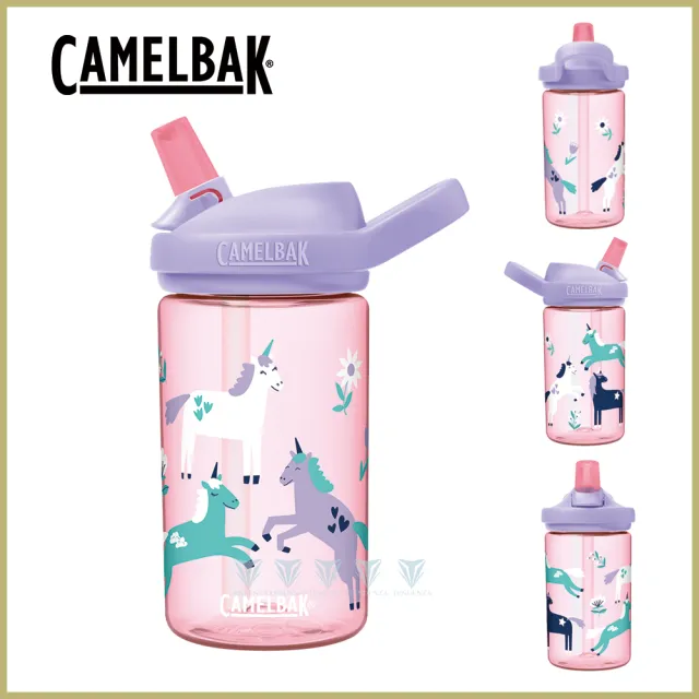 【CAMELBAK】400ml eddy+ 兒童吸管運動水瓶(公司貨/多喝水/兒童水壺/防塵蓋)