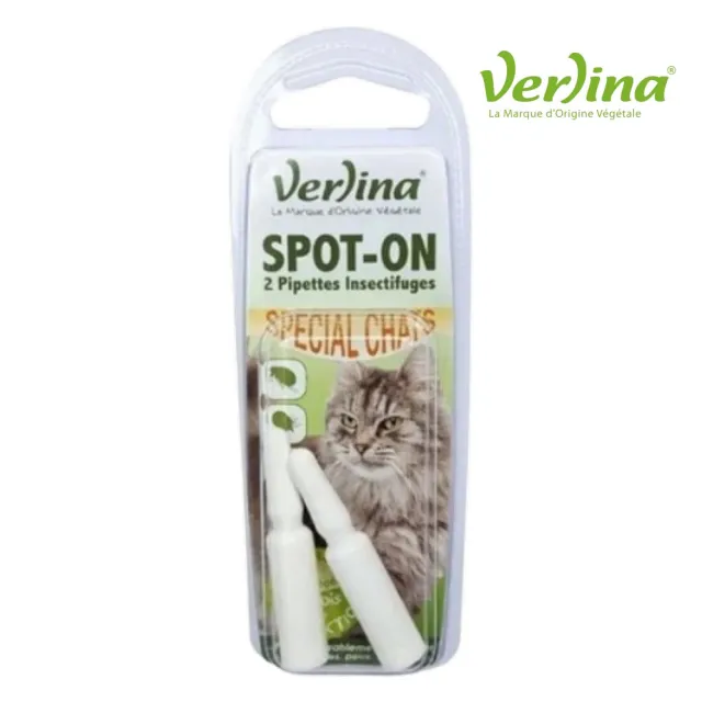 【Verlina 芬綠寧】天然驅蟲滴劑-貓咪專用 0.6ml*2管/組（2入組）