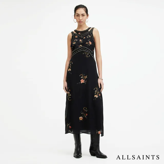 【ALLSAINTS】TANANA 人造絲個性碎花印花洋裝 WD593Z(常規版型)