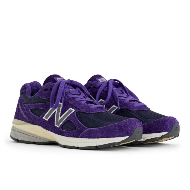 NEW BALANCE NB 990系列 美製 復古 休閒鞋 運動 麂皮 紫色 奶油底 D楦(U990TB4)