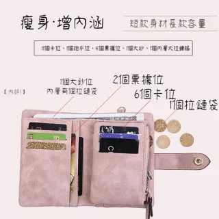 【MoonDy】包包 麂皮磨砂觸感 女皮包 超級收納 女錢包 中夾 小錢包 小錢包女 零錢包 女生 