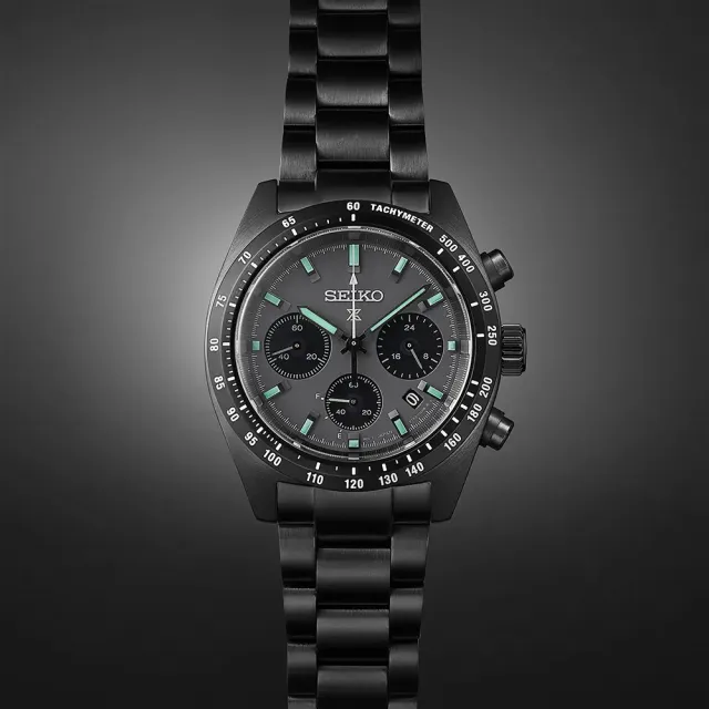 【SEIKO 精工】Prospex SPEEDTIMER 黑潮夜視 太陽能三眼計時錶 送禮 禮物 推薦(SSC917P1/V192-0AF0SD)