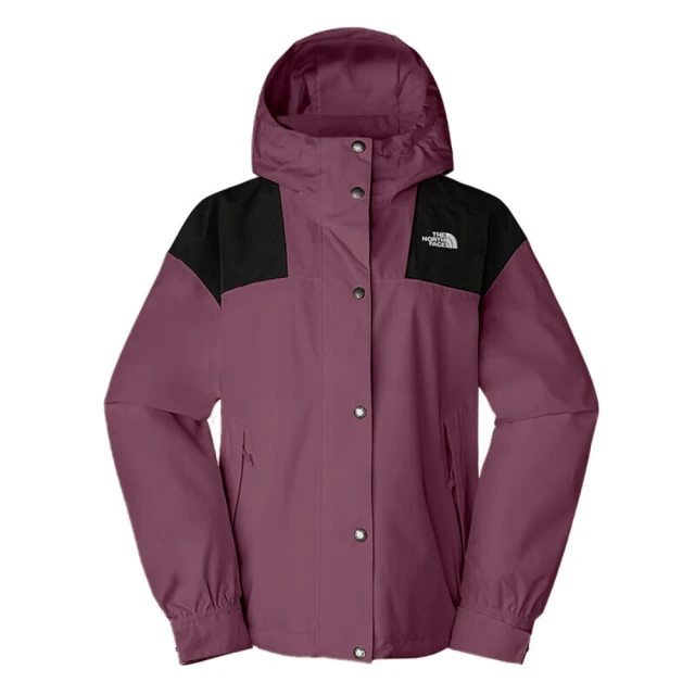 The North Face 北臉 外套 女款 運動連帽外套 衝鋒衣 防風 防潑水 單層 紫 NF0A7QSI53I