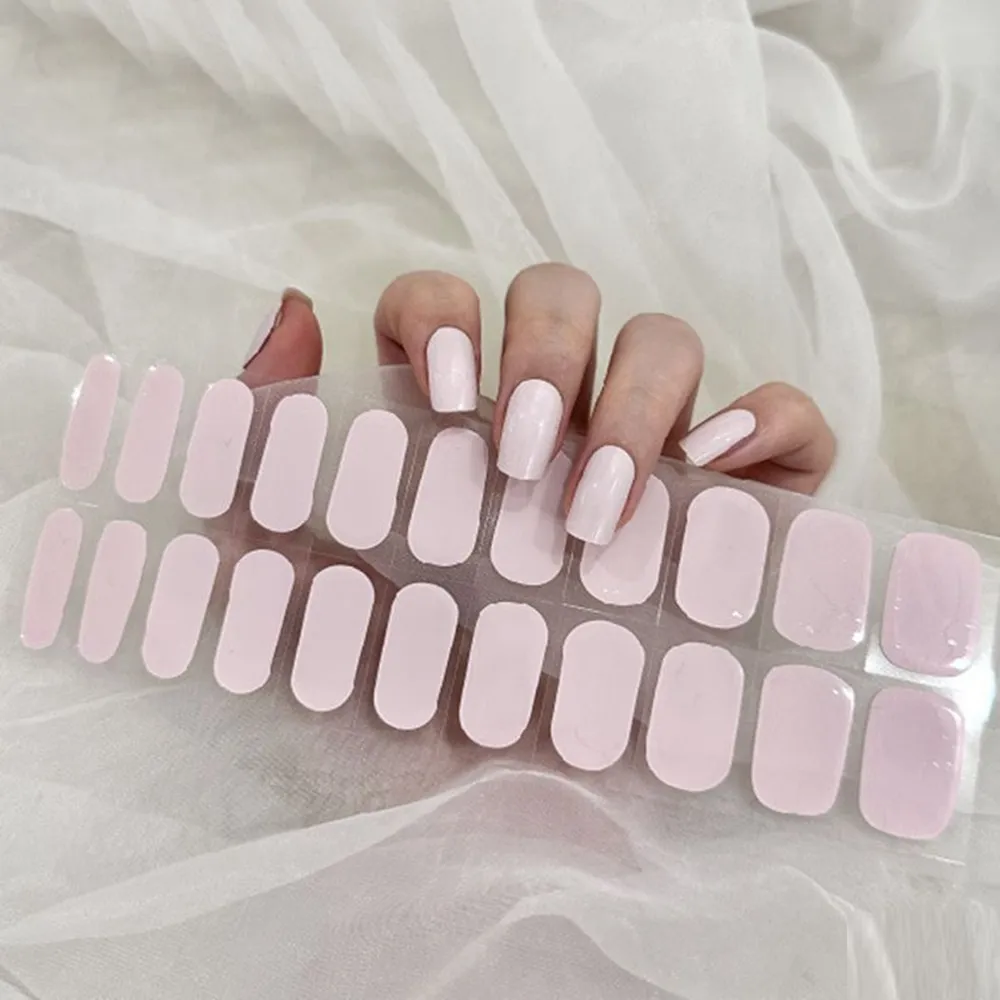 【Porabella】ins風美甲貼片 粉色系美甲貼 穿戴甲 指甲貼 假指甲 指甲片 凝膠貼片 韓版光療美甲 免照燈