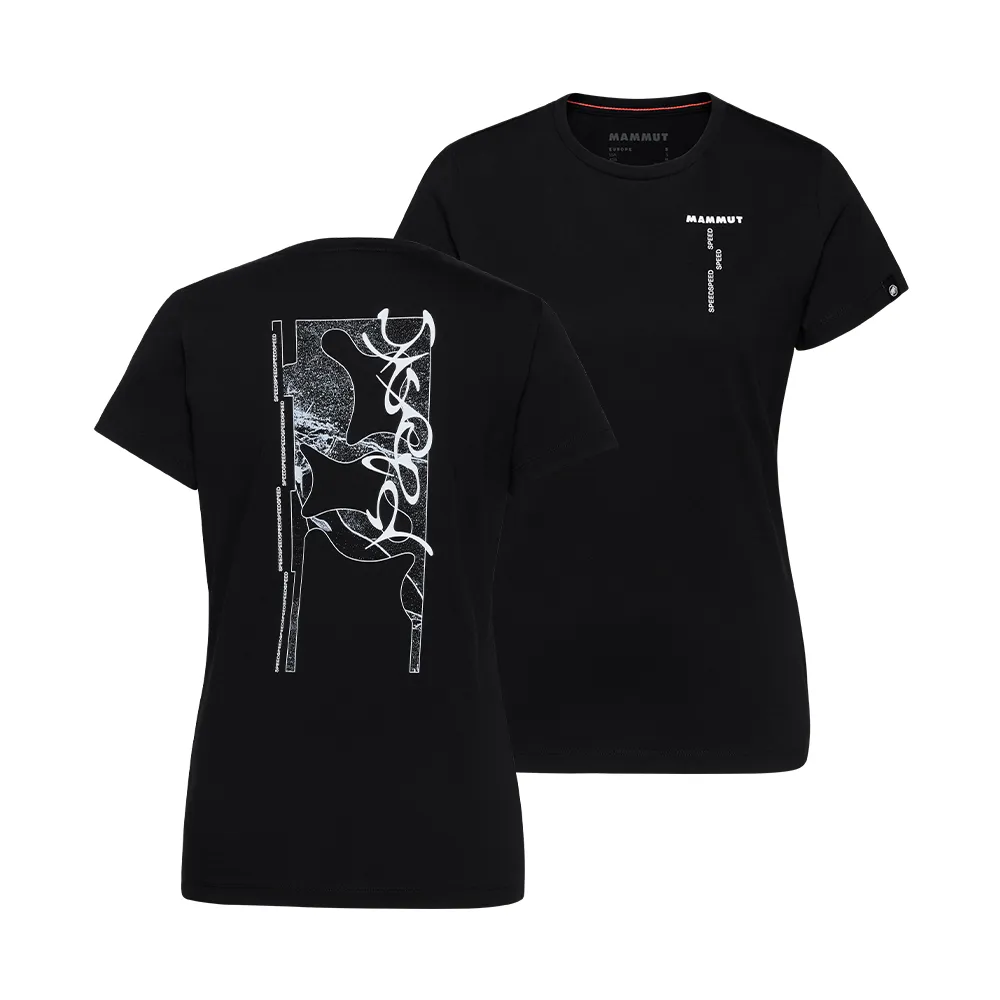 【Mammut 長毛象】Flash T-Shirt Women 限量款-奧運有機棉短袖T恤 女款 黑色 #1017-06750