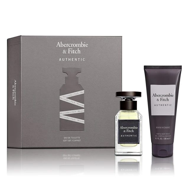 Abercrombie & Fitch A&F 真我男性淡香水 50ml禮盒(淡香水50ML+洗髮身體沐浴乳200ML 專櫃公司貨)