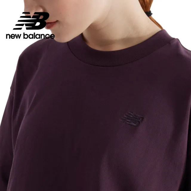 【NEW BALANCE】NB 前短後長棉質短版上衣_WT43536PLN_女性_紫色(美版 版型偏大)