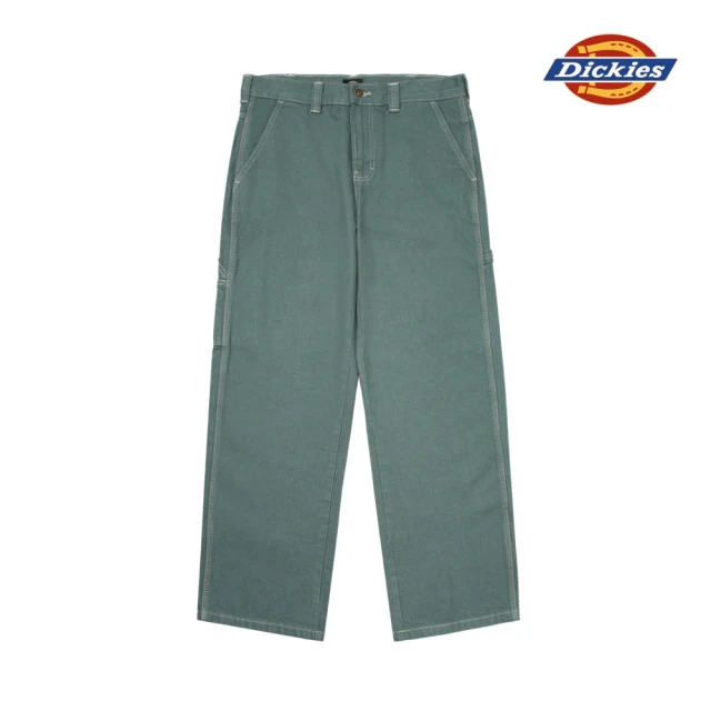 Dickies 男款復古藍純棉多口袋設計寬鬆休閒牛仔長褲｜D