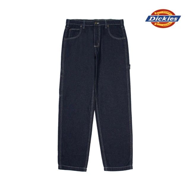 Dickies 男款水洗丹寧藍純棉側邊工具環設計多口袋牛仔長褲｜DK0A4XECRIN