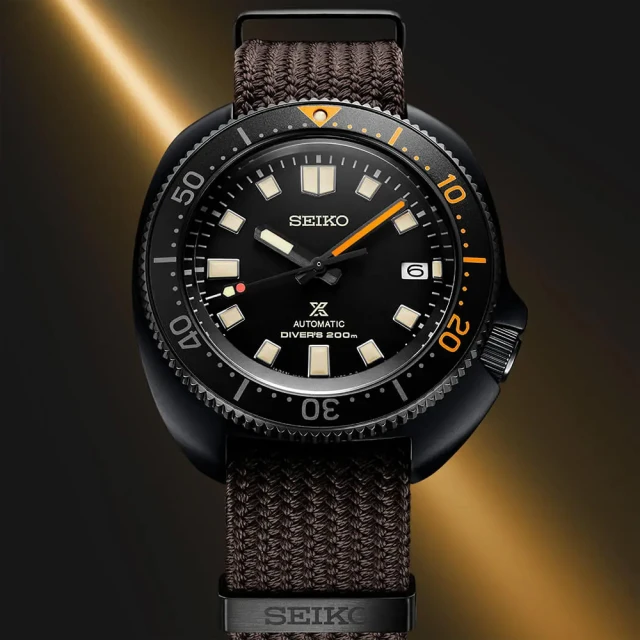 SEIKO 精工 Prospex 限量 黑潮系列 1970年潛水機械錶 套錶 現代詮釋版 送行動電源(SPB257J1/6R35-01W0B)