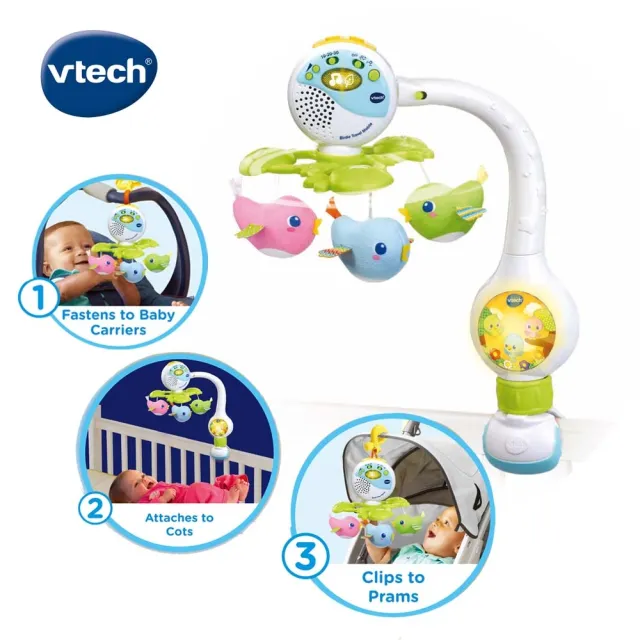 【Vtech】可攜式3合1啾啾鳥音樂鈴(旅行舒眠安撫神器)