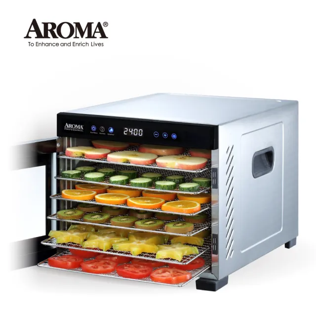 【AROMA】強勢升級款 紫外線全金屬六層溫控乾果機 AFD-965SDU