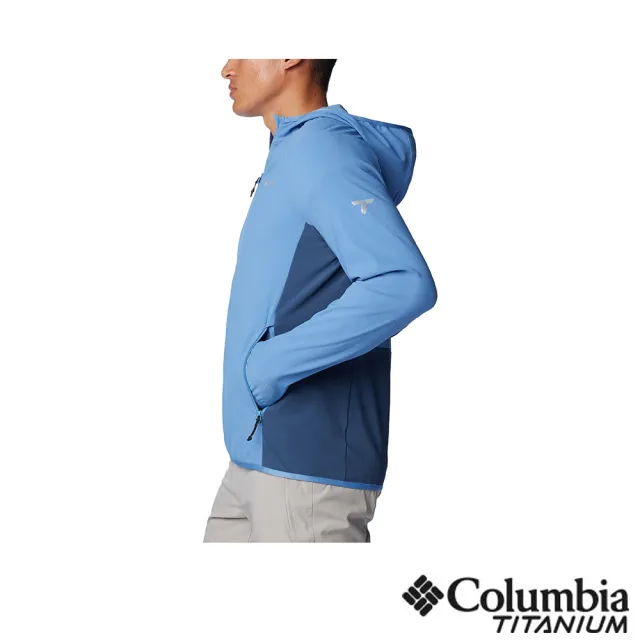 【Columbia 哥倫比亞】男款Spectre Ridge™ FZ HoodedTech Fleece-鈦防潑水連帽外套-藍色(UAO16570BL/IS)