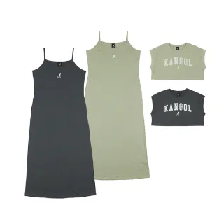 【KANGOL】袋鼠 女款兩件套洋裝 64221581(長版 細肩)