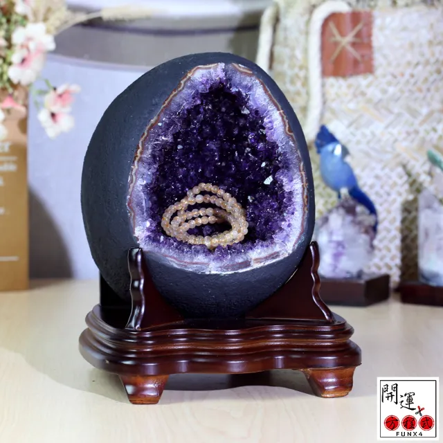 【開運方程式】紫晶洞l紫水晶洞豔紫心型錢袋子AGU678(4.0kg烏拉圭錢袋子)