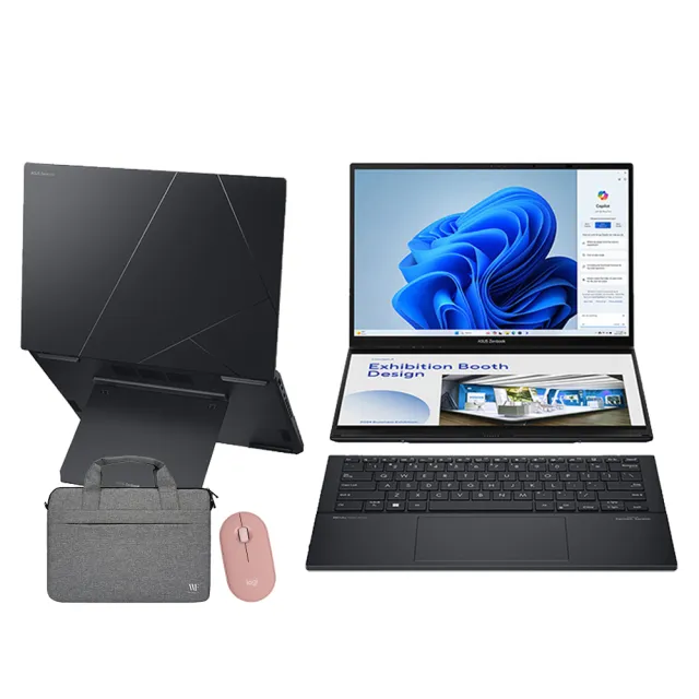 【ASUS】筆電包/滑鼠組★14吋Ultra 9輕薄筆電(ZenBook Duo UX8406MA/Ultra 9-185H/32G/1TB/W11/OLED/EVO)