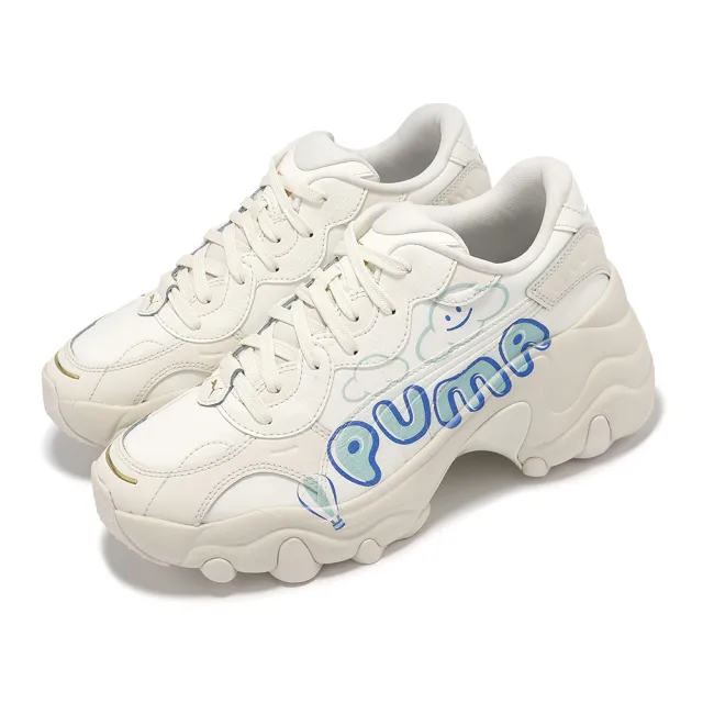 【PUMA】休閒鞋 Pulsar Wedge Cloud Wns 女鞋 米白 藍 厚底 增高 老爹鞋 王淨著用款(399426-01)