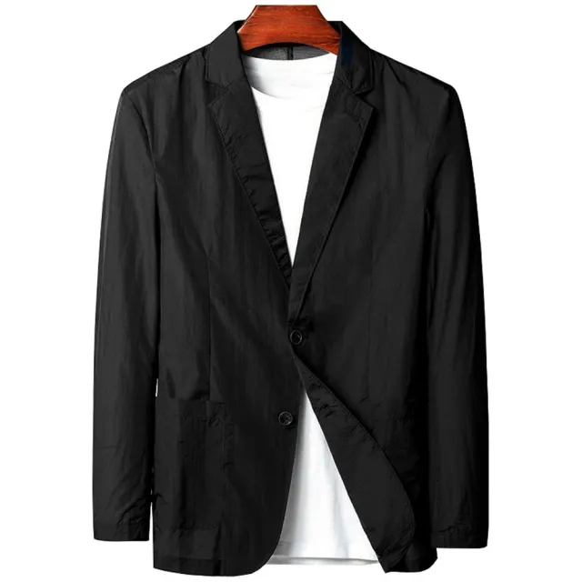 【巴黎精品】現貨+預購 西裝外套休閒西服(春夏微皺輕薄防曬男外套3色p1ac60)
