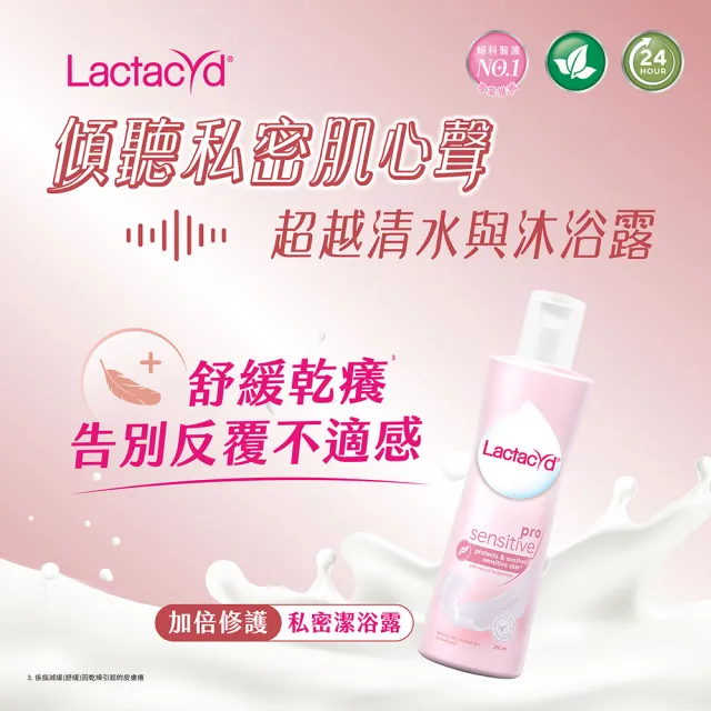 【Lactacyd 立朵舒】私密潔浴露250ml - 滋潤緊緻/加倍修護(私密清潔 產後私密保養 更年期乾癢修護)