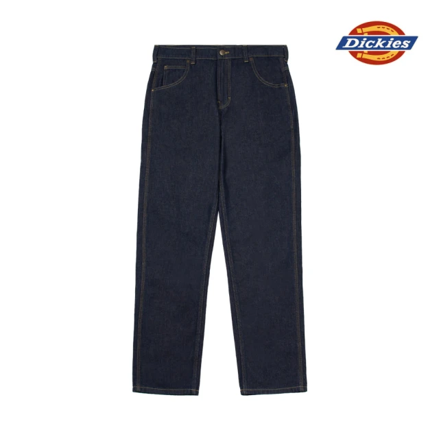 Dickies 男款復古藍純棉多口袋設計寬鬆休閒牛仔長褲｜D