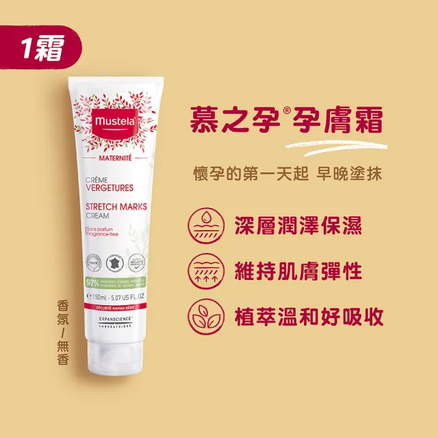 【Mustela 慕之恬廊】慕之孕 孕膚霜 250ml(中川秀美愛用推薦｜限量加大版 公司貨 台灣獨家總代理)