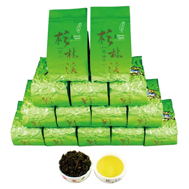 【龍源茶品】杉林溪嚴選翠綠玉立茶葉16包組(150g/包-共4斤/附提袋/生青茶/無焙火/輕發酵)