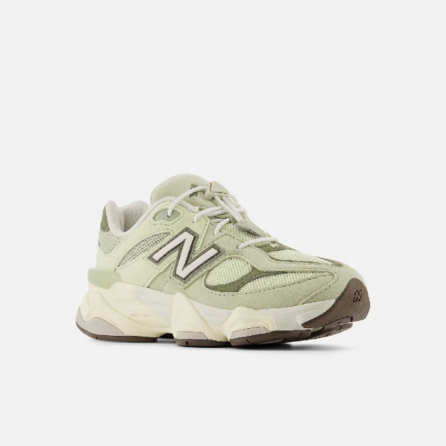 NEW BALANCE 休閒鞋 9060 中童 寬楦 橄欖石 苔綠 拼接 緩衝 運動鞋 NB(PV9060EE-W)