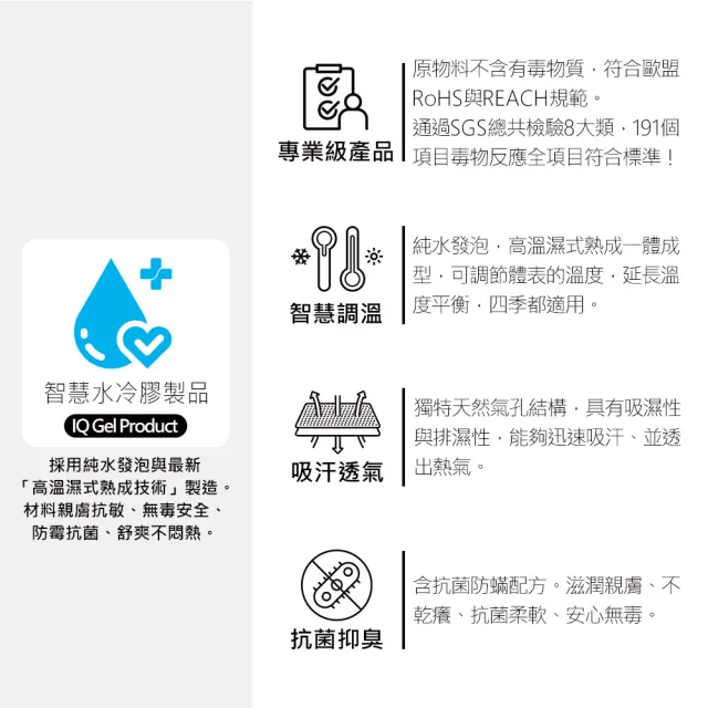 【VANDINO】快樂寶貝3in1智慧水冷膠枕／嬰幼兒枕(天絲麻紗小白熊／工學枕+平面枕)