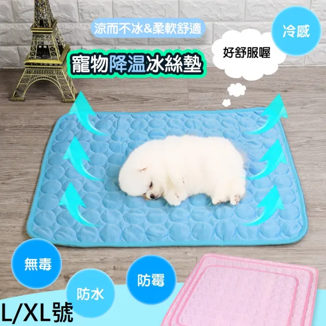 【QIDINA】L/XL - 寵物薄款冰絲涼感墊寵物墊(貓窩 狗窩 寵物涼墊 寵物地墊 寵物涼感墊)