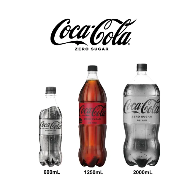 【Coca-Cola  可口可樂ZERO SUGAR】無糖零卡寶特瓶1.25Lx12入/箱